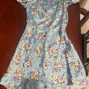 Zara Blue Flutter Sleeve Sundress